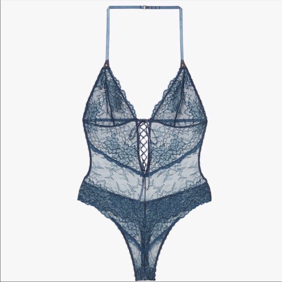 SOLD OUT Rihanna Fenty Savage X Lace Teddy L, Navy - Picture 4 of 5